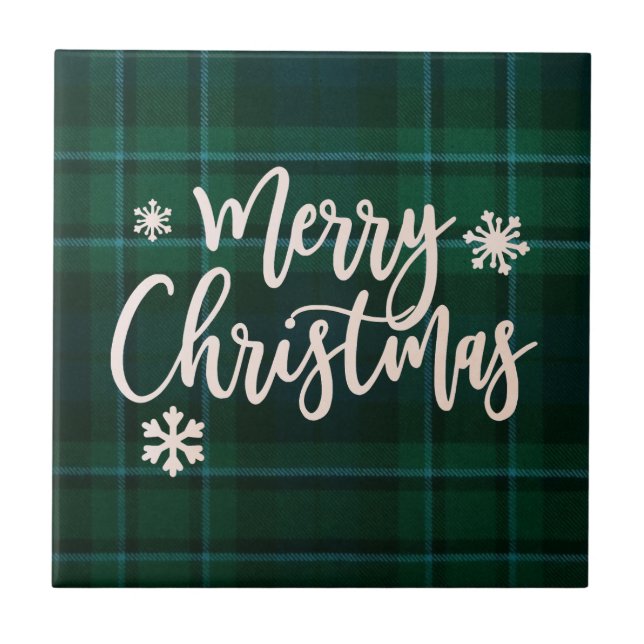 Baldosa cerámica de Feliz Navidad (Frente)