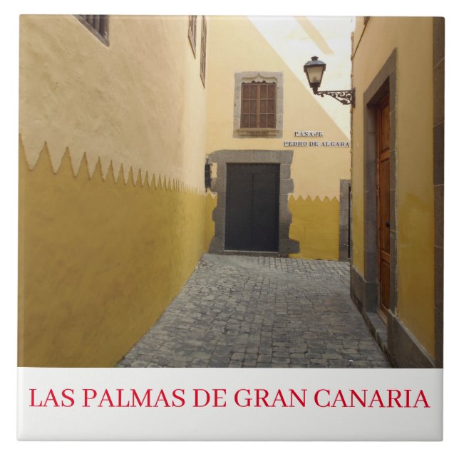 Baldosa cerámica de Gran Canaria Vegueta (Frente)