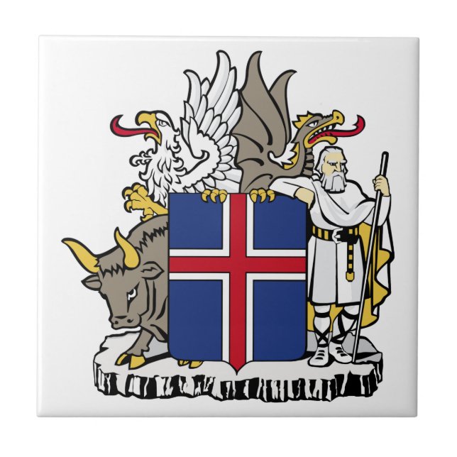 Baldosa cerámica de Islandia (Frente)