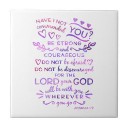 Baldosa cerámica de Joshua del 1:9 de la escritura