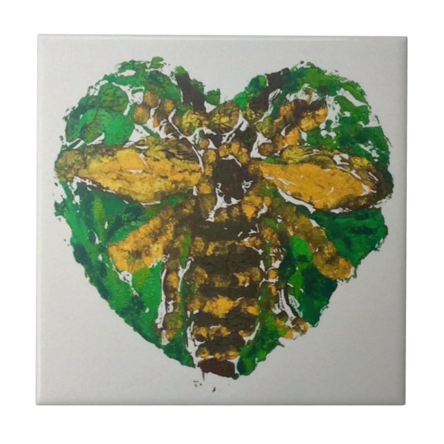 Baldosa cerámica de la abeja de Manchester (Frente)