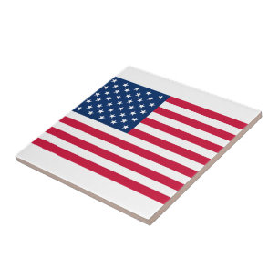Baldosa Cerámica de la Bandera Americana Patriótic