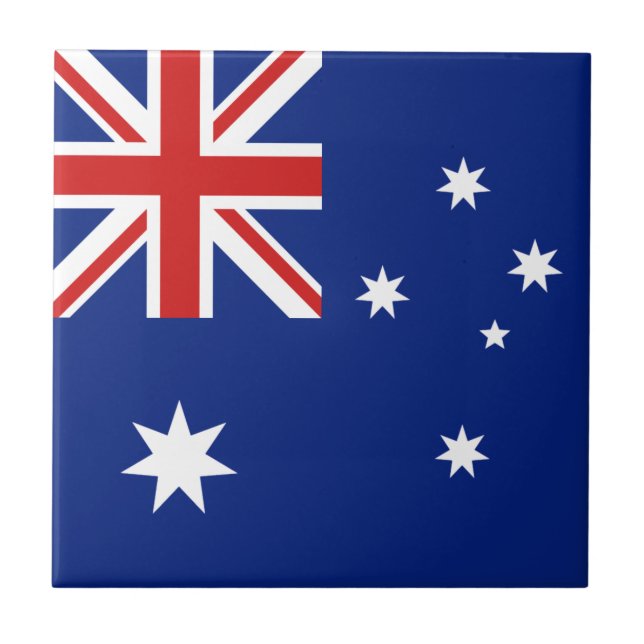 Baldosa cerámica de la bandera de Australia (Frente)