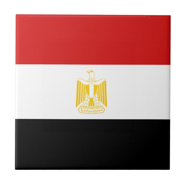 Baldosa cerámica de la bandera de Egipto (Frente)