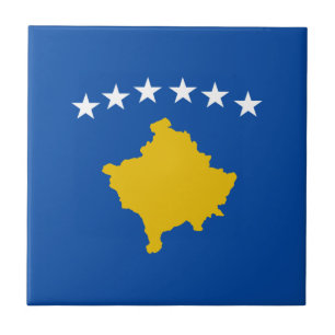 Baldosa cerámica de la bandera de Kosovo