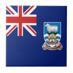 Baldosa Cerámica de la Bandera de las Islas Malvin