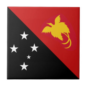 Baldosa Cerámica de la Bandera de Papúa Nueva Guin