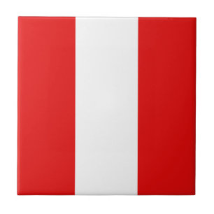 Baldosa cerámica de la bandera de Perú