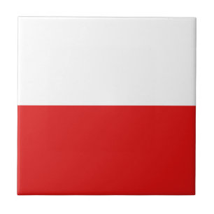 Baldosa cerámica de la bandera de Polonia