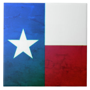 Baldosa cerámica de la bandera de Tejas