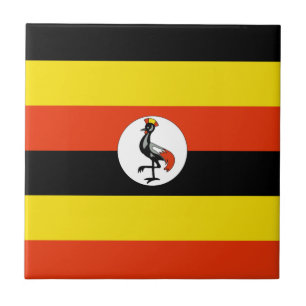 Baldosa Cerámica de la Bandera de Uganda