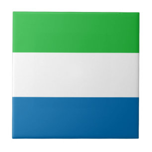 Baldosa cerámica de la bandera del Sierra Leone