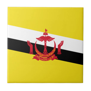 Baldosa Cerámica de la Bandera Patriótica de Bruné