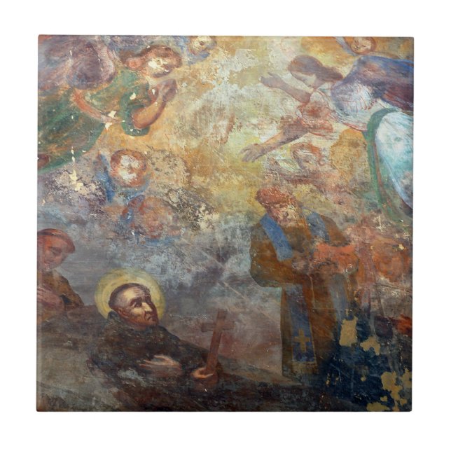 Baldosa cerámica de la impresión religiosa del (Frente)