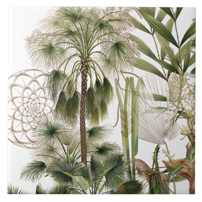 Baldosa cerámica de la isla de las frondas (Frente)