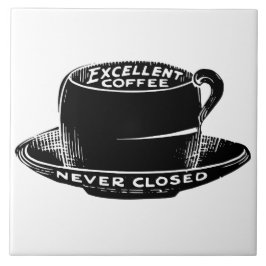 Baldosa cerámica de la muestra del café del café