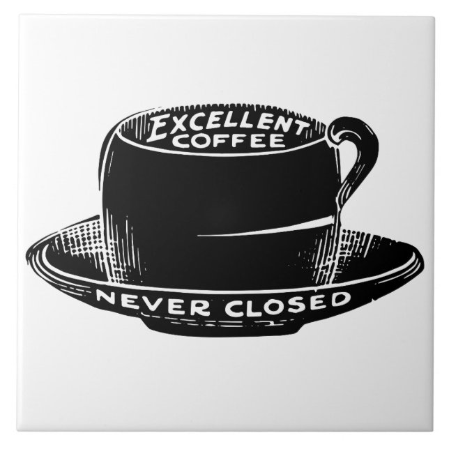 Baldosa cerámica de la muestra del café del café (Frente)