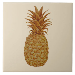 Baldosa cerámica de la piña hawaiana tropical de