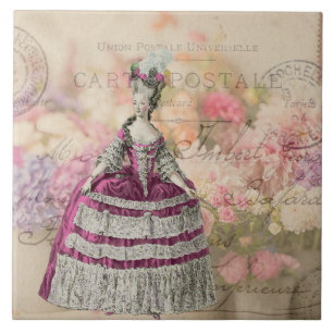 Baldosa cerámica de Marie Antonieta del vintage