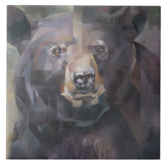 Baldosa cerámica de oso negro