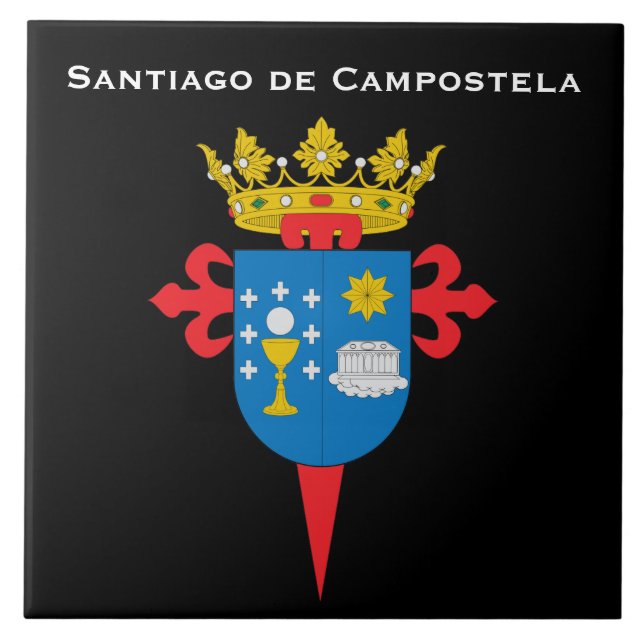 Baldosa cerámica de Santiago de Campostela* España (Frente)