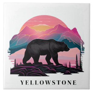 Baldosa cerámica de yellowstone Bear
