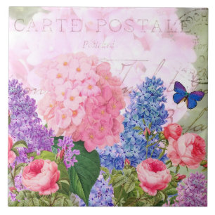 Baldosa cerámica del acento francés del collage 