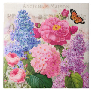 Baldosa cerámica del acento francés del collage de