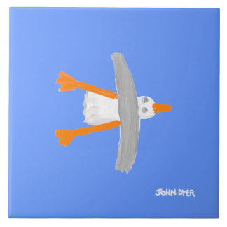 Baldosa cerámica del arte: Gaviota del vuelo el
