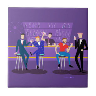 Baldosa cerámica del bar gay retro