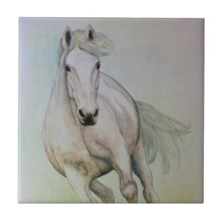Baldosa cerámica del "caballo blanco"