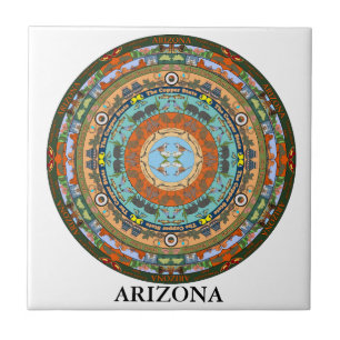 Baldosa cerámica del estado de Arizona