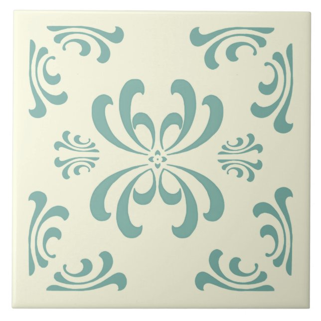 Baldosa cerámica del Flourish de Nouveau de la (Frente)