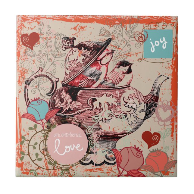 Baldosa cerámica del Grunge de la fantasía de la (Frente)