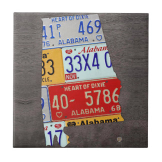 Baldosa cerámica del mapa de la placa de Alabama