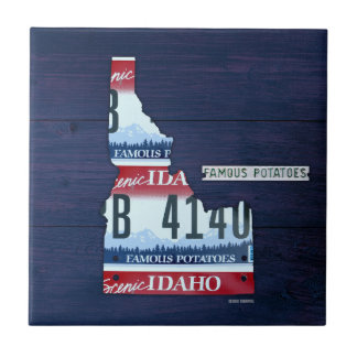 Baldosa cerámica del mapa de la placa de Idaho