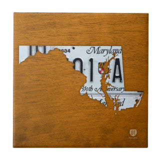 Baldosa cerámica del mapa de la placa de Maryland