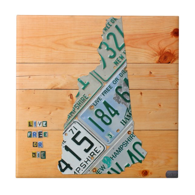 Baldosa cerámica del mapa de la placa de New (Frente)