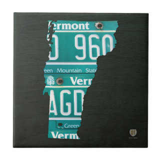 Baldosa cerámica del mapa de la placa de Vermont