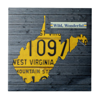 Baldosa cerámica del mapa de la placa de Virginia