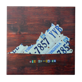 Baldosa cerámica del mapa de la placa de Virginia