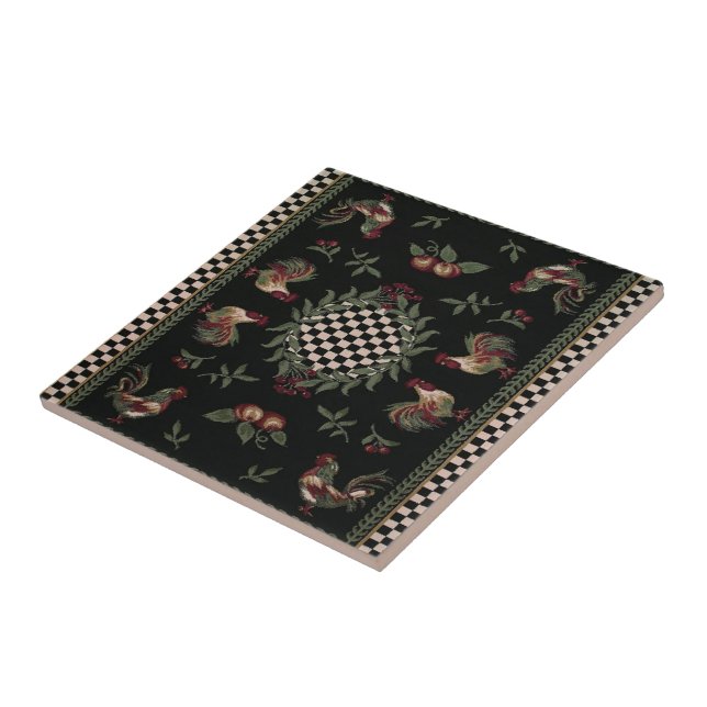 Baldosa cerámica del país del negro francés de los (Lado)