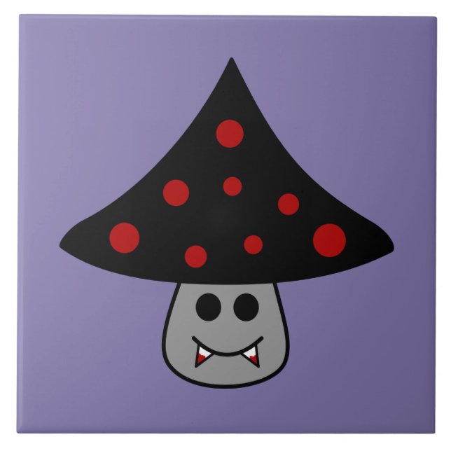 Baldosa cerámica del vampiro de la seta (Frente)