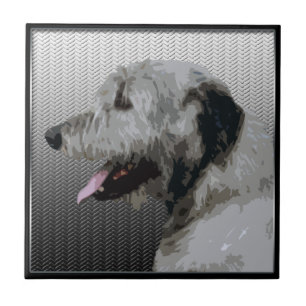 Baldosa cerámica del Wolfhound irlandés