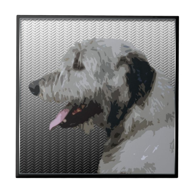 Baldosa cerámica del Wolfhound irlandés (Frente)