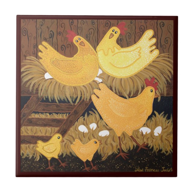 Baldosa cerámica impresa casa de Chookie (Frente)