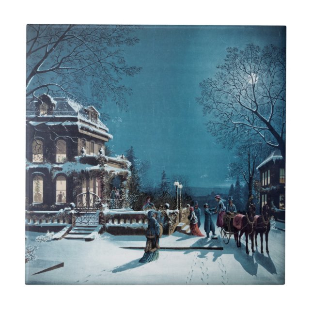 Baldosa cerámica "Navidad Eva" (Frente)