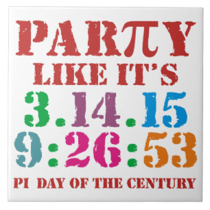 Baldosa cerámica Pi Day 2015 3.14.15 9:26:53