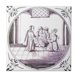 Baldosa cerámica roja del manganeso bíblico de