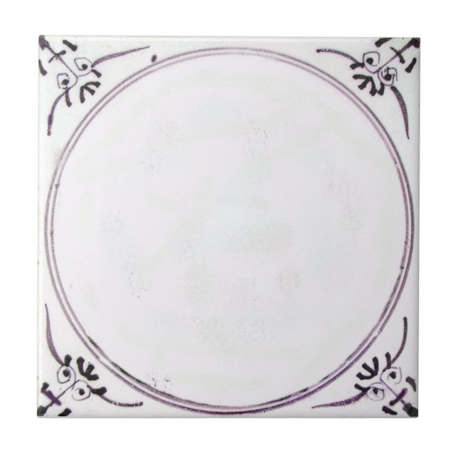 Baldosa cerámica roja del manganeso bíblico de (Frente)